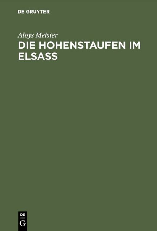 Produktbild: Die Hohenstaufen im Elsass