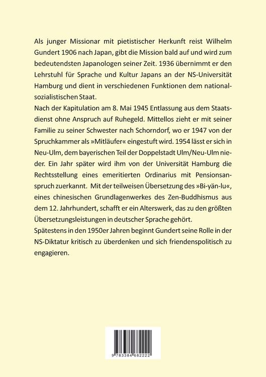 Produktbild: Der Japanologe Wilhelm Gundert