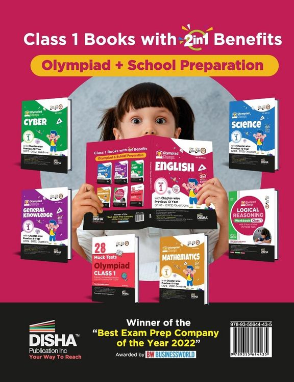 Produktbild: Olympiad Champs English Class 1 with Chapter-wise Previous 10 Year (2013 - 2022) Questions 4th Edition | Complete Prep Guide with Theory, PYQs, Past &