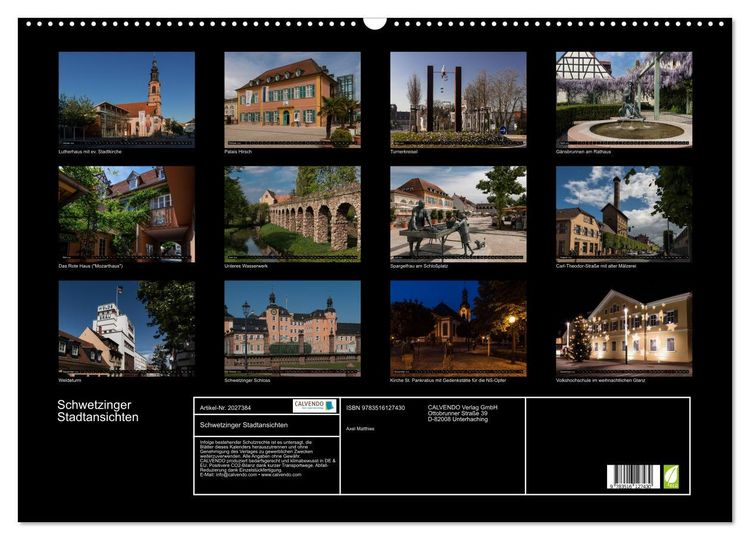 Produktbild: Schwetzinger Stadtansichten (Wandkalender 2026 DIN A2 quer), CALVENDO Monatskalender