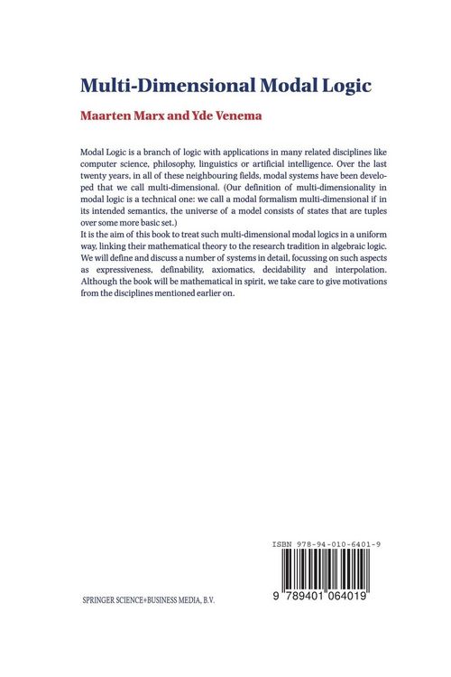 Produktbild: Multi-Dimensional Modal Logic