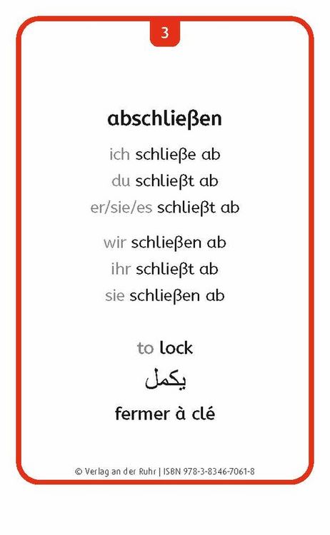 Produktbild: Verben: Set 2 - Deutsch, Englisch, Franz&ouml;sisch und Arabisch