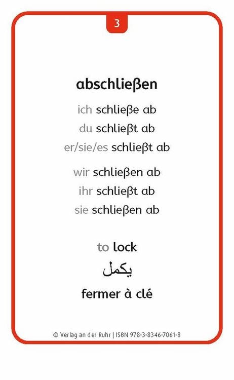 Produktbild: Verben: Set 2 - Deutsch, Englisch, Franz&ouml;sisch und Arabisch