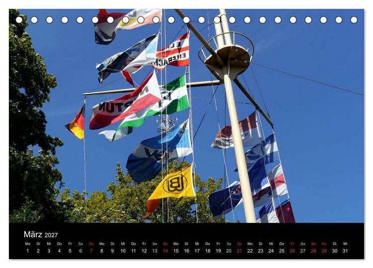 Produktbild: Binnenschiff Ahoi! (Tischkalender 2027 DIN A5 quer), CALVENDO Monatskalender