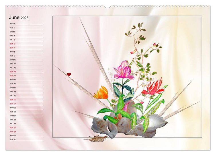Produktbild: Enchanting Ikebana (High Quality Premium Wall Calendar 2026 DIN A2 landscape),CALVENDO 12 Month Wall Calendar