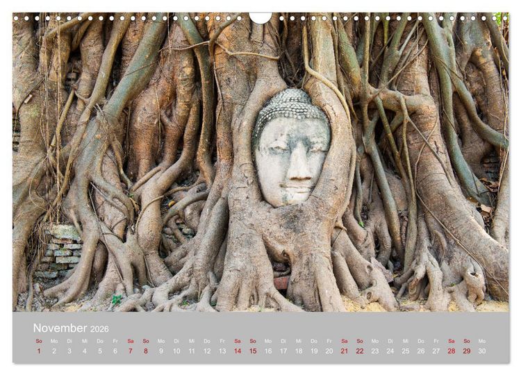Produktbild: BUDDHA - Ein sanftes L&auml;cheln (Wandkalender 2026 DIN A3 quer), CALVENDO Monatskalender