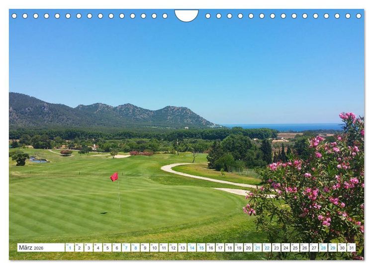 Produktbild: Mediterrane Golfpl&auml;tze - Spanien, Portugal, Mallorca (Wandkalender 2026 DIN A4 quer), CALVENDO Monatskalender