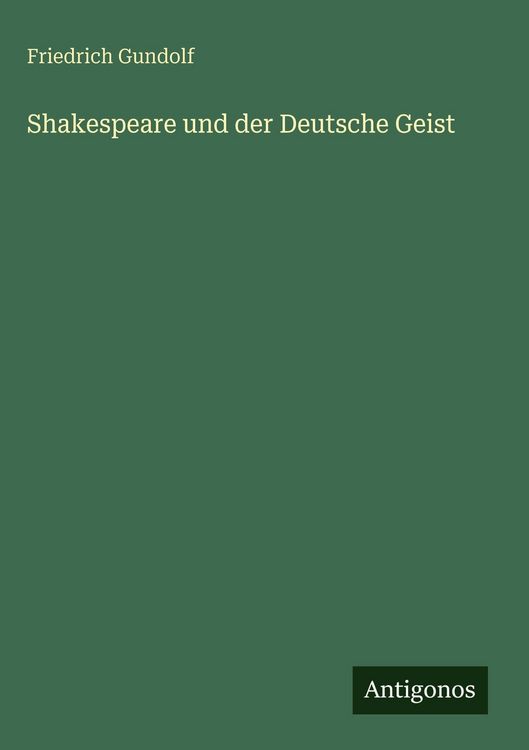 Produktbild: Shakespeare und der Deutsche Geist