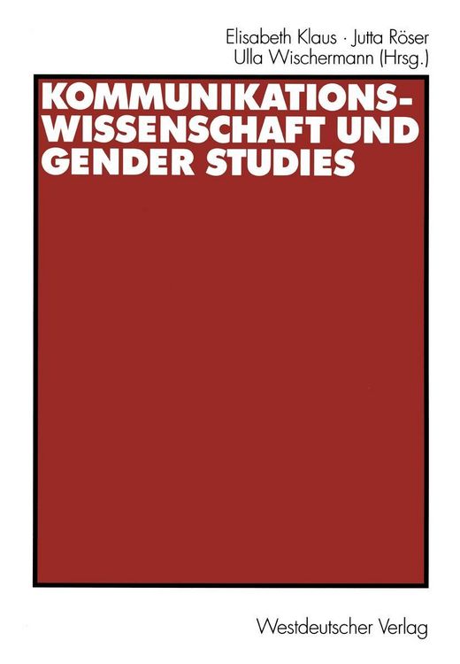 Produktbild: Kommunikationswissenschaft und Gender Studies
