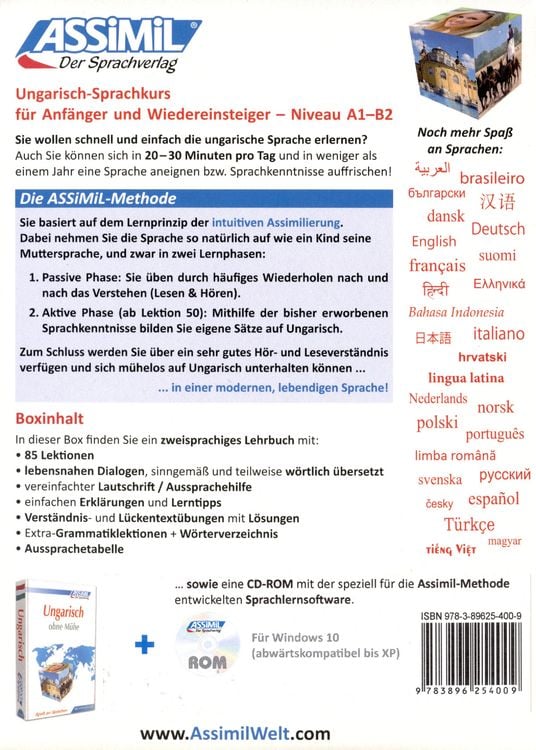 Produktbild: ASSiMiL Ungarisch ohne M&uuml;he - PC-Sprachkurs - Niveau A1-B2