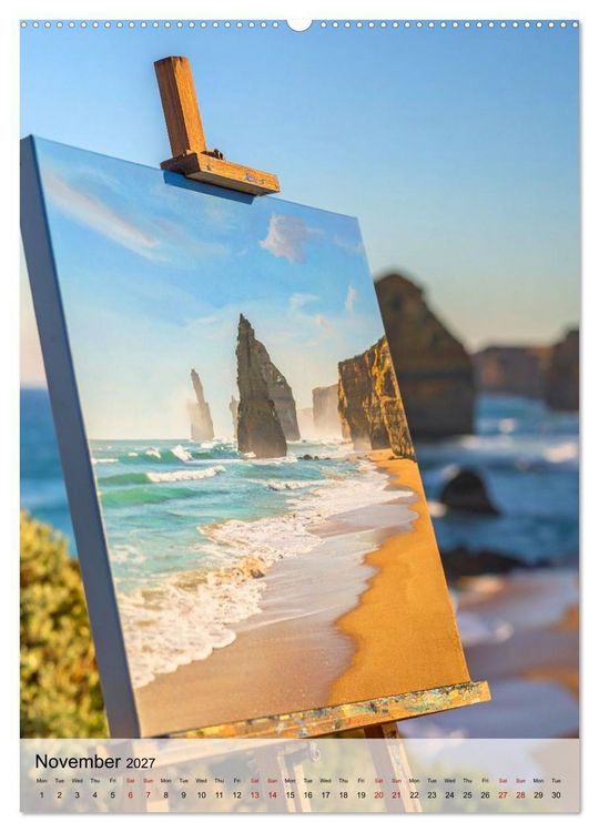 Produktbild: Easel in a Quiet World (High Quality Premium Wall Calendar 2027 DIN A2 portrait),CALVENDO 12 Month Wall Calendar