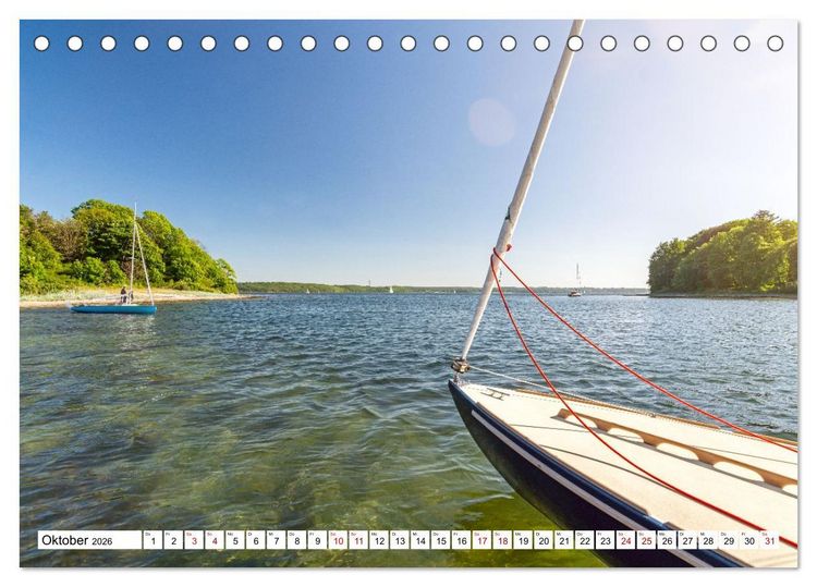 Produktbild: Faszination Segeln - An der Flensburger F&ouml;rde (Tischkalender 2026 DIN A5 quer), CALVENDO Monatskalender