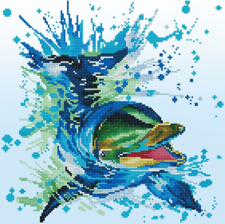 Produktbild: DIAMOND DOTZ - Diamond Painting Delfin Flipper