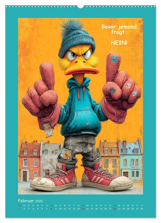 Produktbild: Quack Attacke. Enten au&szlig;er Kontrolle (hochwertiger Premium Wandkalender 2026 DIN A2 hoch), Kunstdruck in Hochglanz