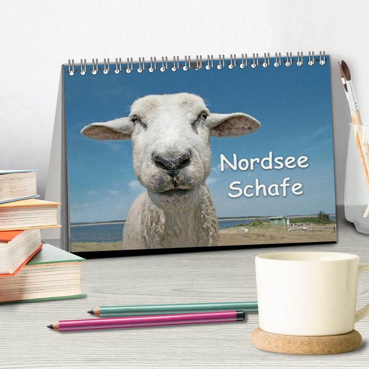 Produktbild: Nordsee Schafe (Tischkalender 2026 DIN A5 quer), CALVENDO Monatskalender