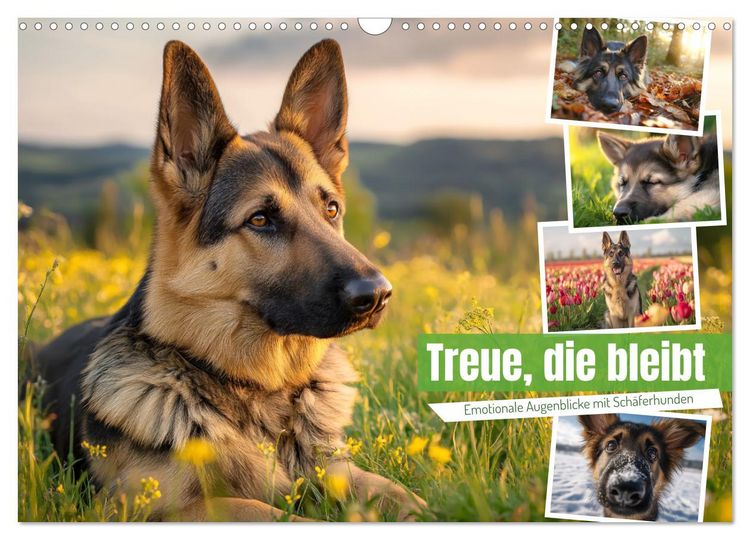 Produktbild: Treue, die bleibt. Emotionale Augenblicke mit Sch&auml;ferhunden. (Wandkalender 2027 DIN A3 quer), CALVENDO Monatskalender