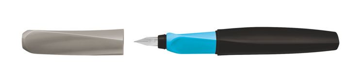 Produktbild: Pelikan F&uuml;ller Twist Color Blocking dark P457 Feder M grau/schwarz/blau Faltschachtel