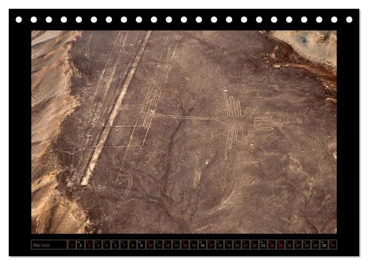 Produktbild: Die NAZCA Linien - Geheimnisvolle Figuren (Tischkalender 2026 DIN A5 quer), CALVENDO Monatskalender
