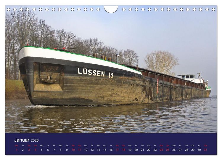 Produktbild: Binnenschiffe im Norden (Wandkalender 2026 DIN A4 quer), CALVENDO Monatskalender