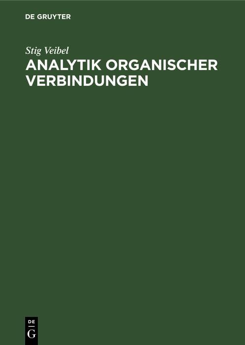 Produktbild: Analytik organischer Verbindungen