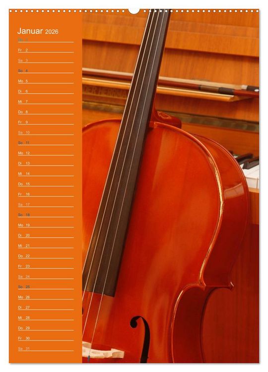 Produktbild: Geliebtes Cello (Wandkalender 2026 DIN A2 hoch), CALVENDO Monatskalender