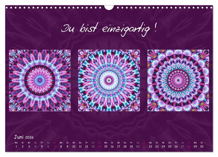 Produktbild: Mandala Trilogien (Wandkalender 2026 DIN A3 quer), CALVENDO Monatskalender