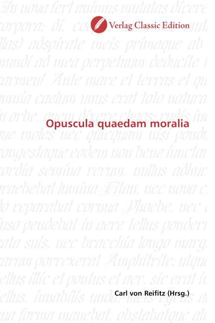 Produktbild: Opuscula quaedam moralia