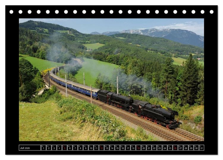 Produktbild: Eisenbahndampfromantik (Tischkalender 2026 DIN A5 quer), CALVENDO Monatskalender