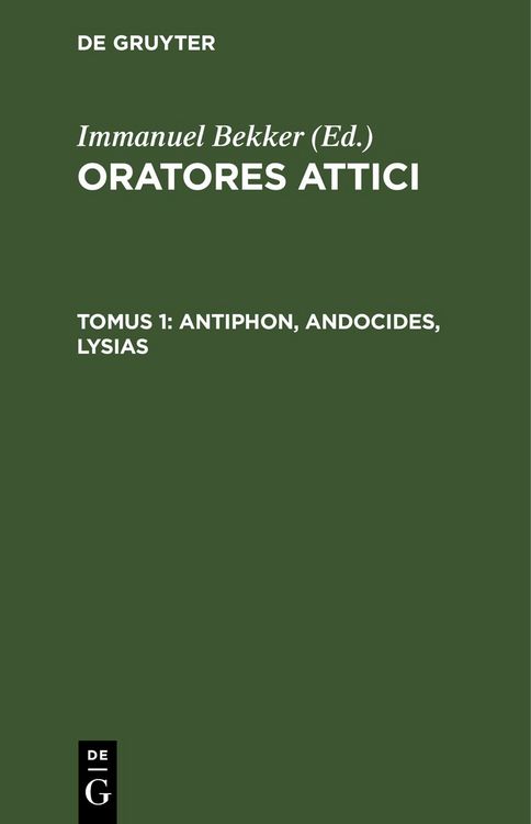 Produktbild: Antiphon, Andocides, Lysias
