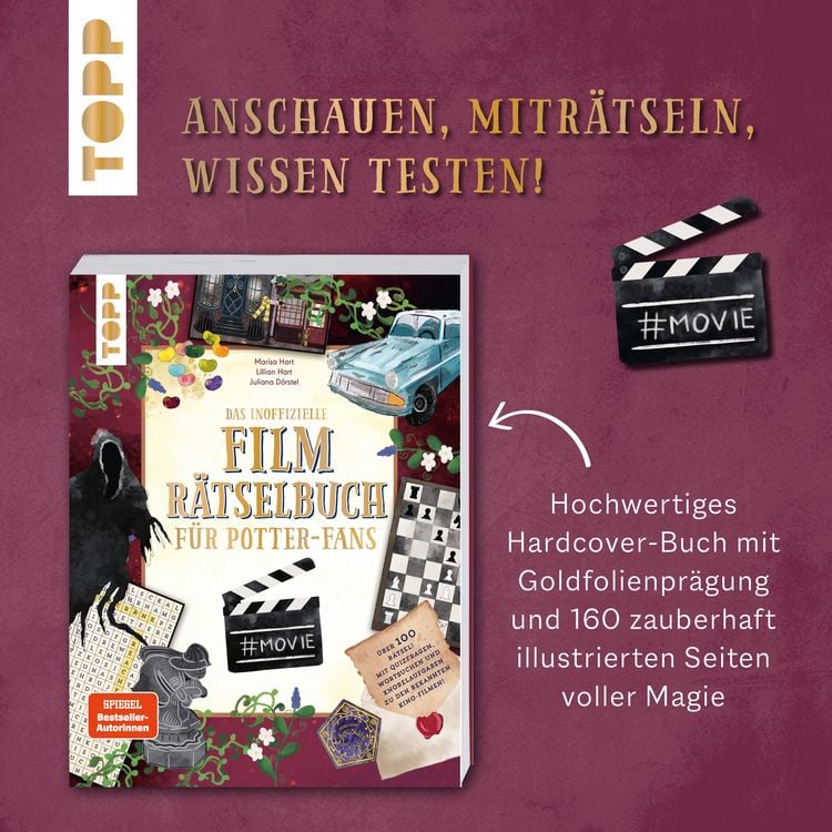 Produktbild: Das inoffizielle Film-R&auml;tselbuch f&uuml;r Potter-Fans. &Uuml;ber 100 R&auml;tsel, Quizfragen und Knobelaufgaben zu den Kino-Erfolgen