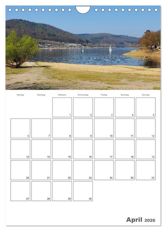Produktbild: Hessens sch&ouml;nster See - Der Edersee (Wandkalender 2026 DIN A4 hoch), CALVENDO Monatskalender