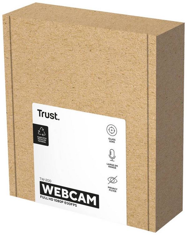 Produktbild: Trust TW-200 ECO Full HD-Webcam 1920 x 1080 Pixel Standfu&szlig;, Klemm-Halterung