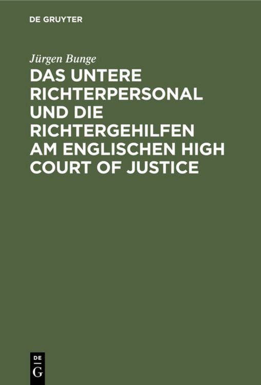 Produktbild: Das untere Richterpersonal und die Richtergehilfen am englischen High Court of Justice