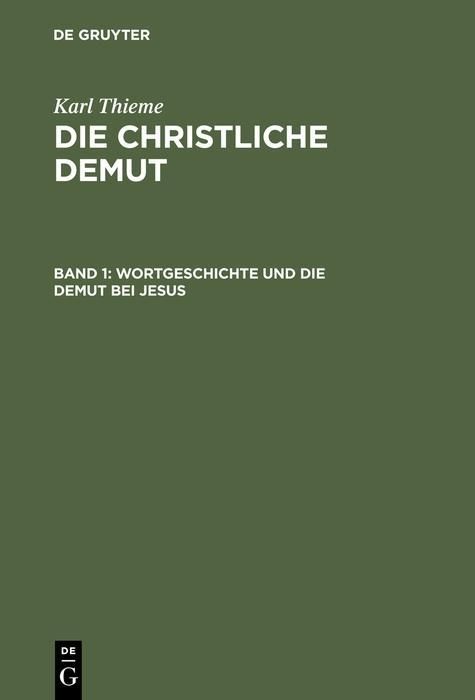Produktbild: Wortgeschichte und die Demut bei Jesus