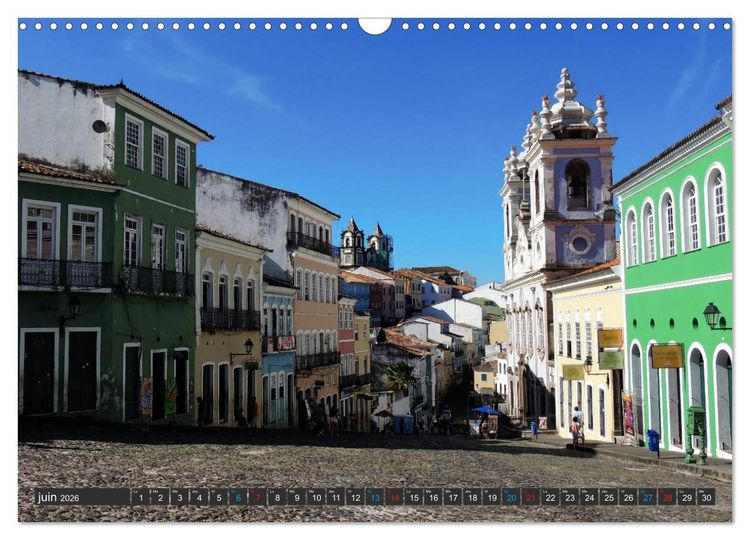 Produktbild: Salvador de Bahia &ndash; Br&eacute;sil (Calendrier mural 2026 DIN A3 vertical), CALVENDO calendrier mensuel