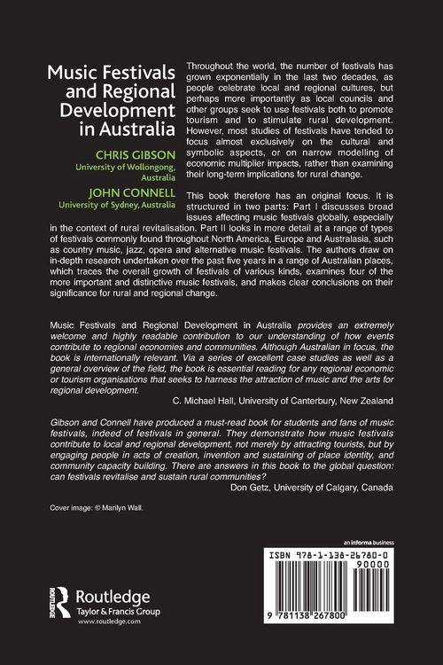 Produktbild: Music Festivals and Regional Development in Australia