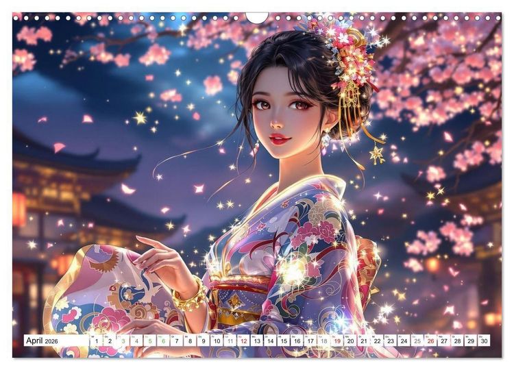 Produktbild: Fantasie Asia-Girls (Wandkalender 2026 DIN A3 quer), CALVENDO Monatskalender