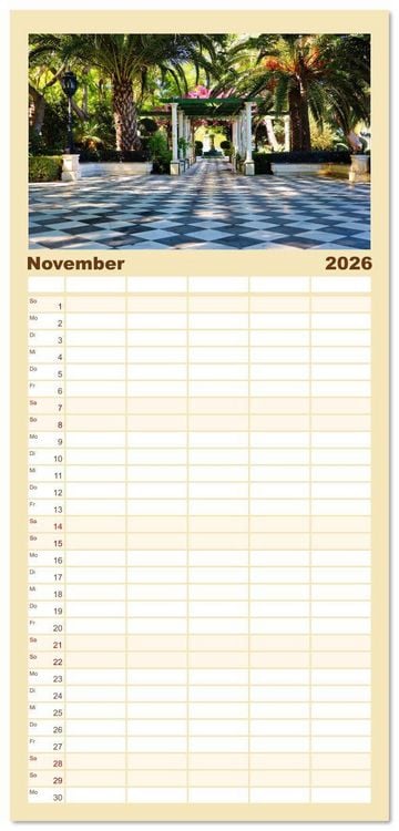 Produktbild: Familienplaner 2026 - C&aacute;diz Sp&uuml;re die frische Meeresbrise mit 5 Spalten (Wandkalender, 21 x 45 cm) CALVENDO
