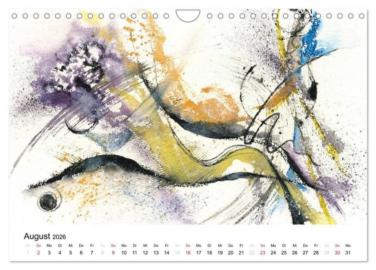 Produktbild: Abstrakte Aquarelle (Wandkalender 2026 DIN A4 quer), CALVENDO Monatskalender