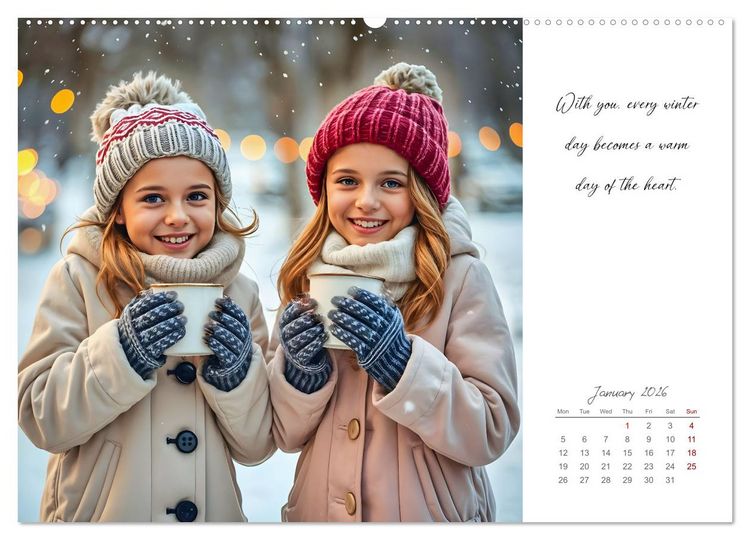 Produktbild: Shining brighter together - My heart, my sister, my home (Wall Calendar 2026 DIN A2 landscape), CALVENDO 12 Month Wall Calendar
