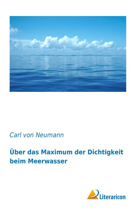 Produktbild: &Uuml;ber das Maximum der Dichtigkeit beim Meerwasser