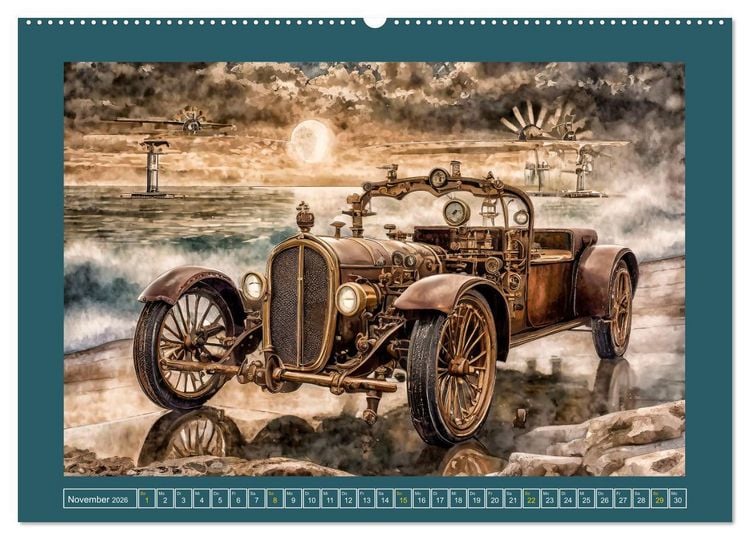 Produktbild: Mit Steampunk unterwegs (Wandkalender 2026 DIN A2 quer), CALVENDO Monatskalender