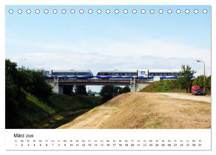 Produktbild: Eisenbahnen auf Usedom (Tischkalender 2026 DIN A5 quer), CALVENDO Monatskalender