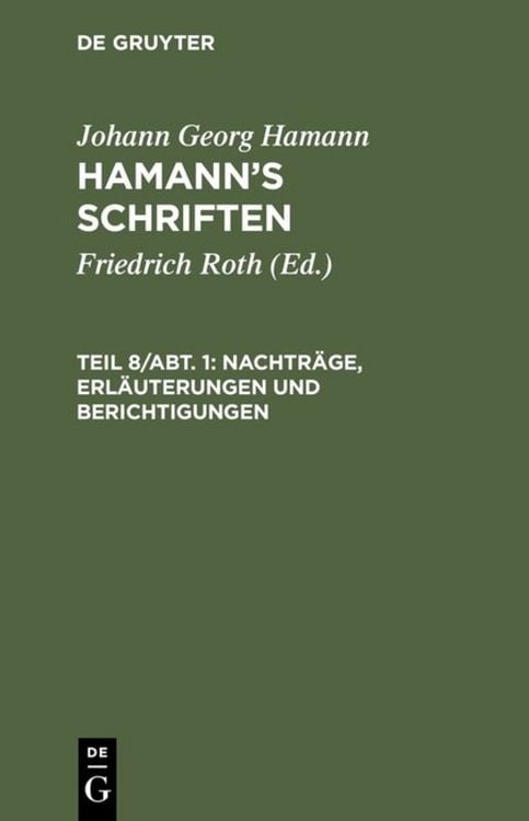 Produktbild: Nachtr&auml;ge, Erl&auml;uterungen und Berichtigungen