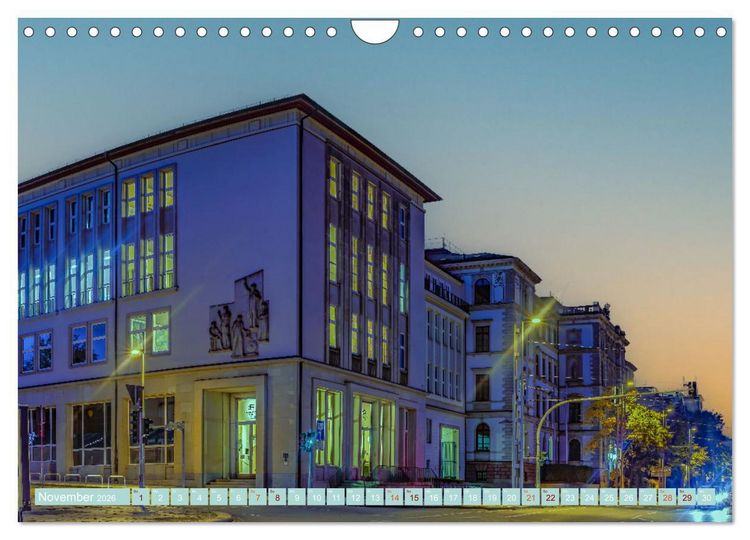 Produktbild: Chemnitz zur blauen Stunde (Wandkalender 2026 DIN A4 quer), CALVENDO Monatskalender