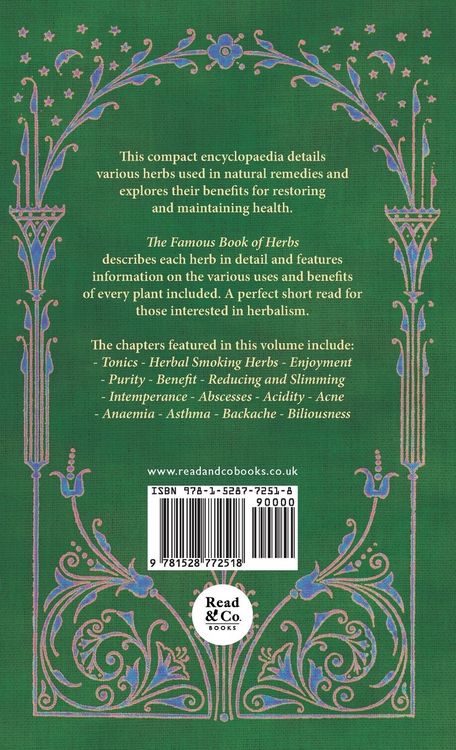 Produktbild: The Famous Book of Herbs;Describing Natural Remedies for Restoring and Maintaining Perfect Health