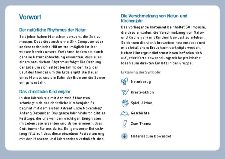 Produktbild: Das Kirchenjahr im Rhythmus der Natur erleben