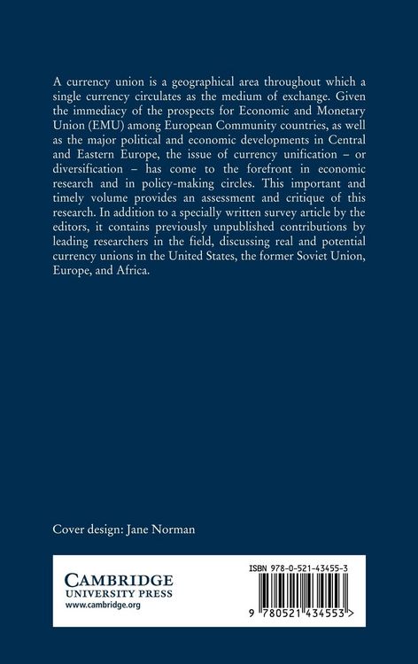 Produktbild: Policy Issues of Currency Unio