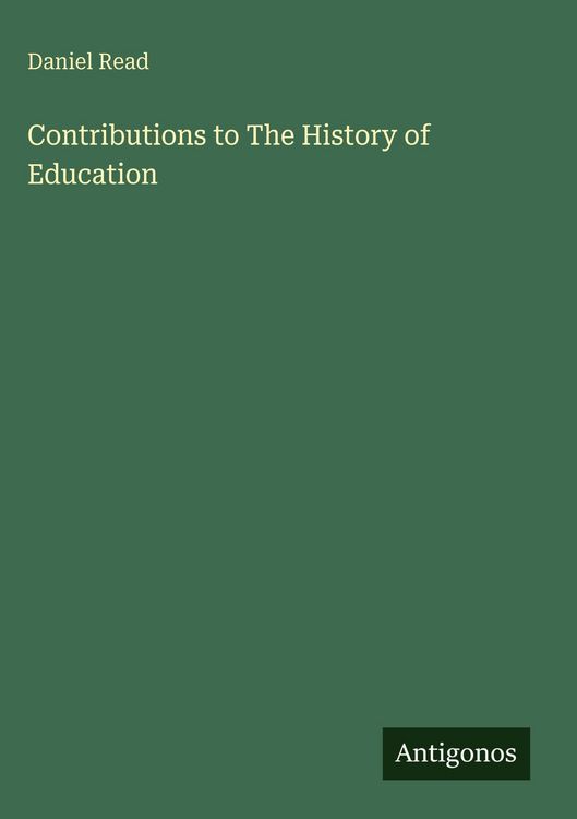 Produktbild: Contributions to The History of Education