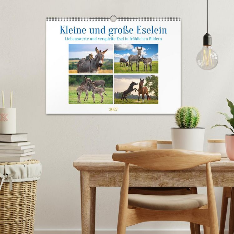 Produktbild: Kleine und gro&szlig;e Eselein (Wandkalender 2027 DIN A3 quer), CALVENDO Monatskalender